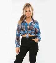 JUSTYOUROUTFIT Pale Blue Check Shirt